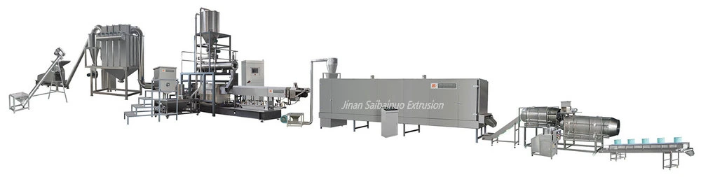 100-3000kg/Hr Industrial Automatic Wet Dry Animal Pet Dog Cat Food Manufacturing Extruder Fish Feed Making Machine Production Line Processing Maker Plant