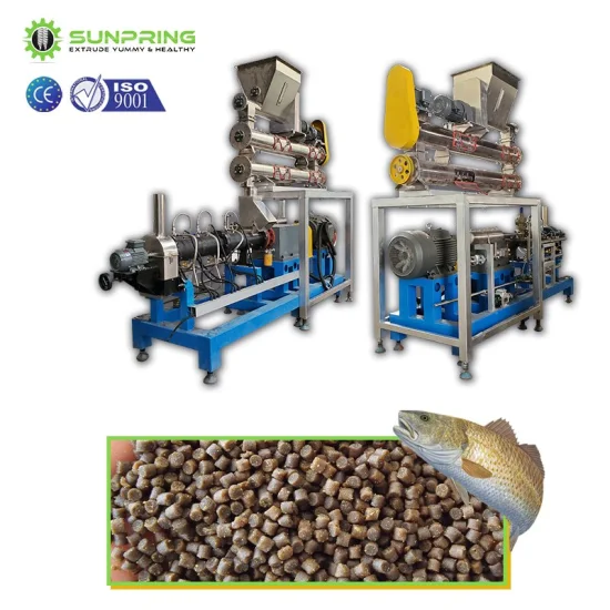 Granja flotante que se hunde, alimento para peces, aves de corral, mascotas, perros, gatos, pollos, alimentos para animales, extrusora de pellets, máquina para fabricar molinos, equipos de extrusión, línea de procesamiento de producción