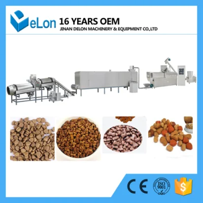 Fábrica de China, máquina de producción de pellets de alimento para peces flotante para perros, gatos, aperitivos, procesamiento de alimentos, línea de extrusión